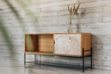 RICH LP KUNIS BRESCIA - Sideboard in bamboo and marble by Kunis Brescia with hinged by Maami Home - view 3
